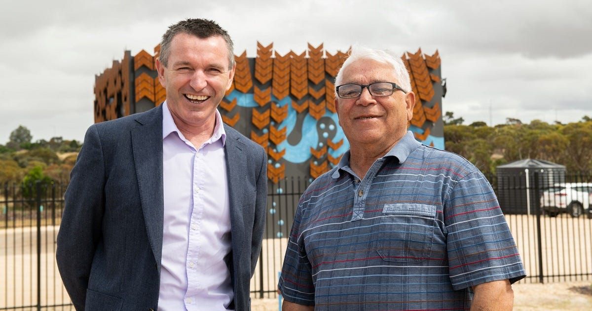 SA Water Pump Station 33 transformed into Ngarrindjeri artwork