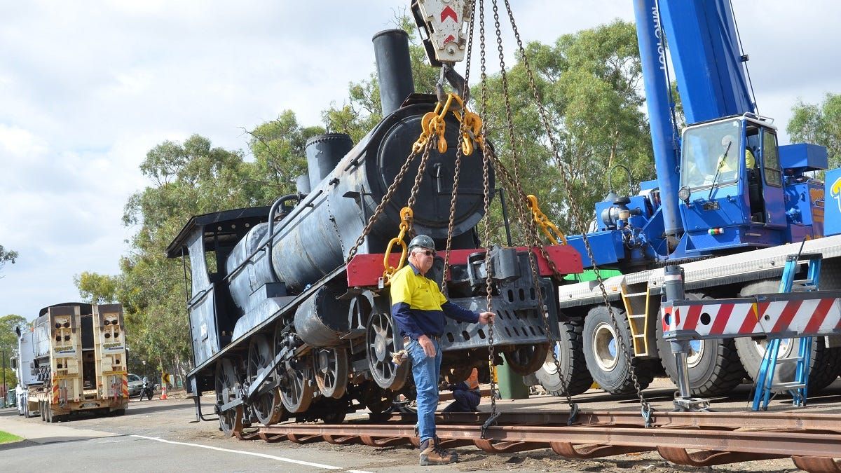 Up, up and away: Sturt Reserve steam engine is on the move
