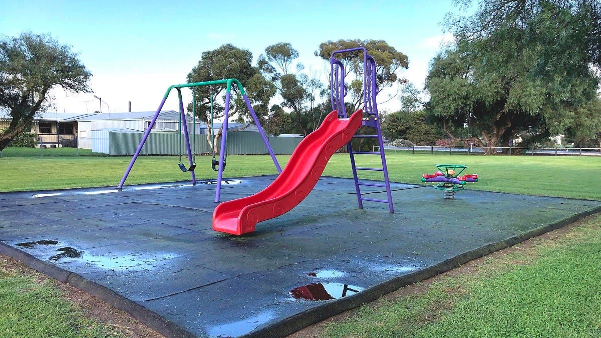 This playground at Wellington will be replaced – what do your kids want built there?