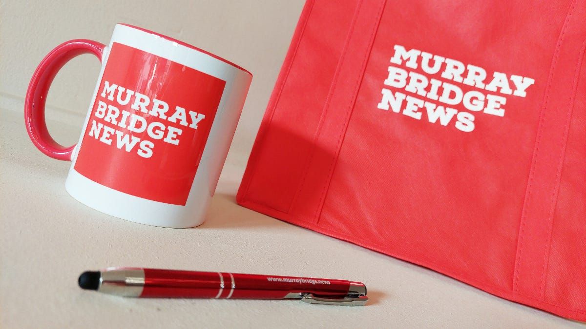 Murray Bridge News mugs, pens and shopping bags are now available