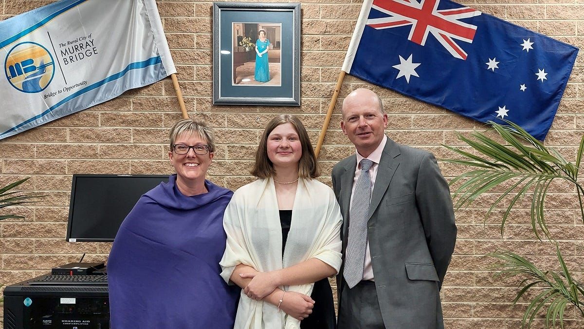 Nine years after emigrating, the Meddle family is officially Australian