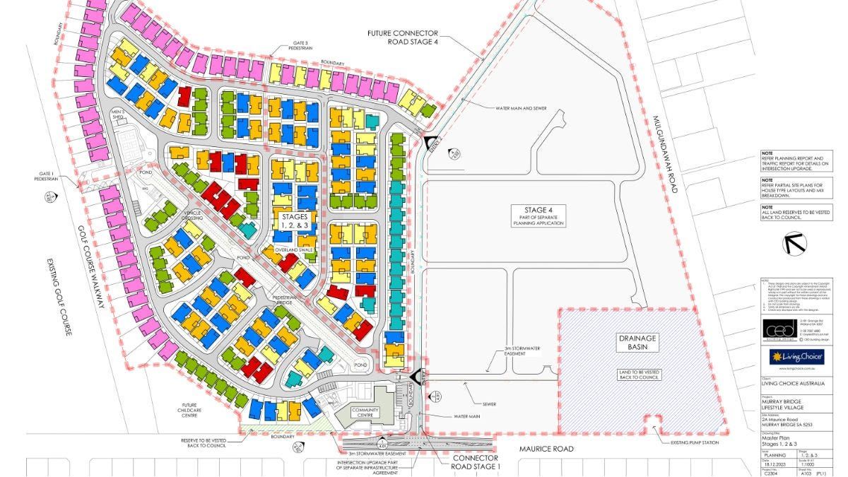 Plans filed for 229-home retirement community in Murray Bridge