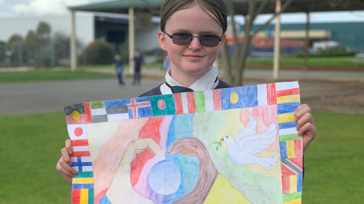 Murray Bridge students win awards in Lions International Peace Poster Contest