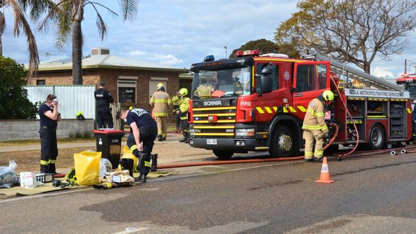 Fire destroys shed on Hill Street