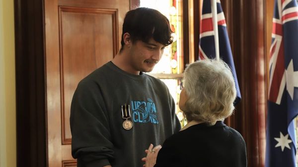 Tailem Bend house fire hero receives bravery award