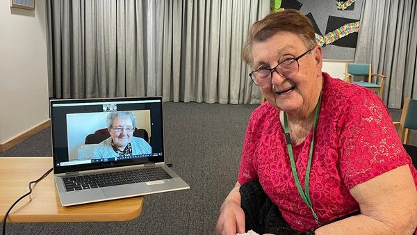 After 72 years, two dear friends see each other’s faces for the first time