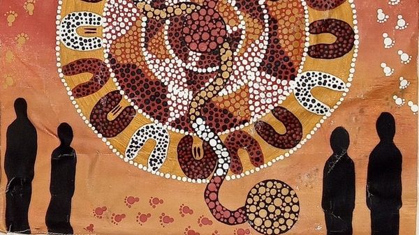 Red Cross volunteers sew a quilt for reconciliation