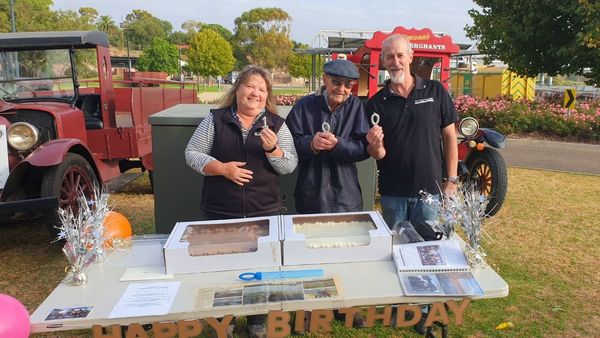 Cars and Coffee holds 100th birthday party for two vintage vehicles