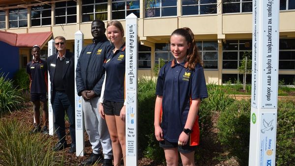 Peace poles erected at Murray Bridge High School