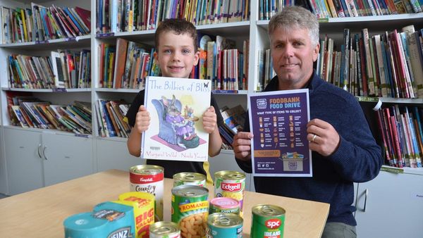 School student Hunter helps the hungry