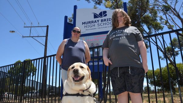 Should this student be allowed to take his assistance dog to Murray Bridge High School?