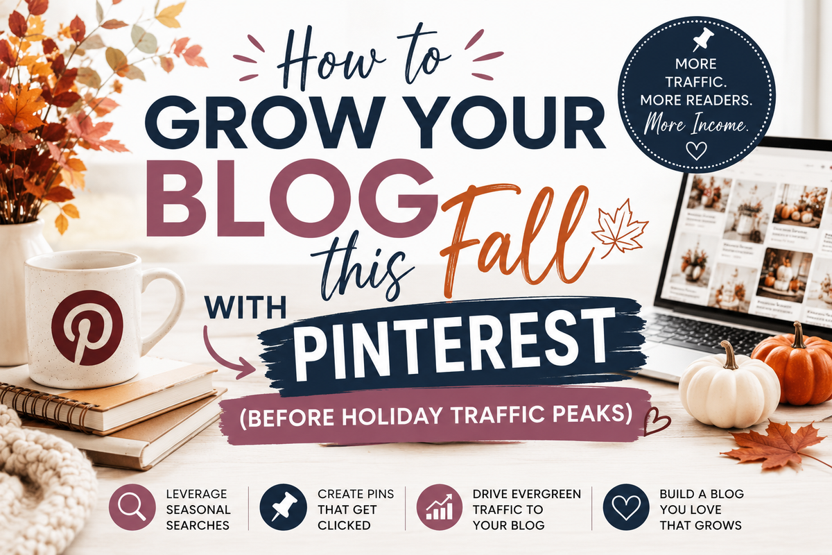 Pinterest Marketing for Bloggers: How to Grow Your Blog This Fall Before Holiday Traffic Peaks