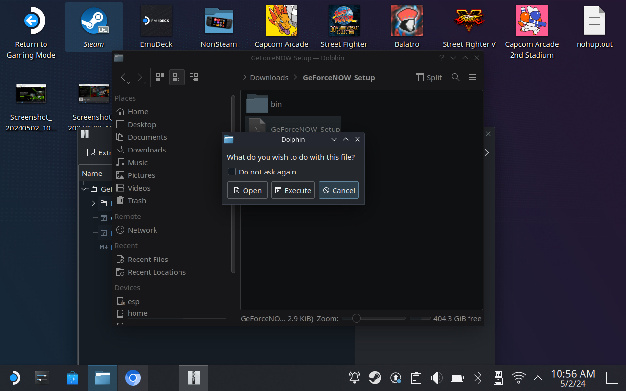 Cliquez ensuite sur le fichier GeForceNOW.Setup. GeForce Now