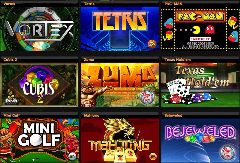 Quelques uns des jeux pour iPod vendus sur l'iTunes Store. Jeux iPod
