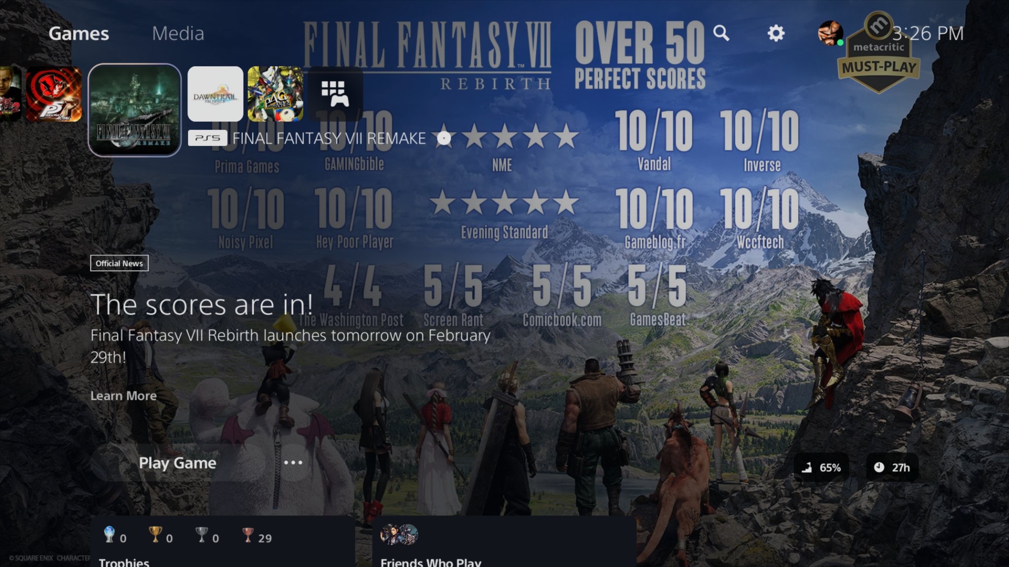 @alfreddobofra PS5 accueil