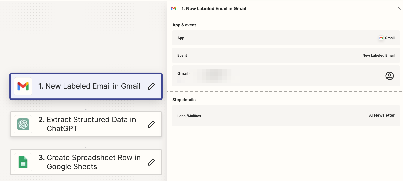 AI Workflow - Extract Content from Email