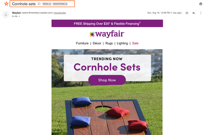 Discovery Commerce in the Inbox