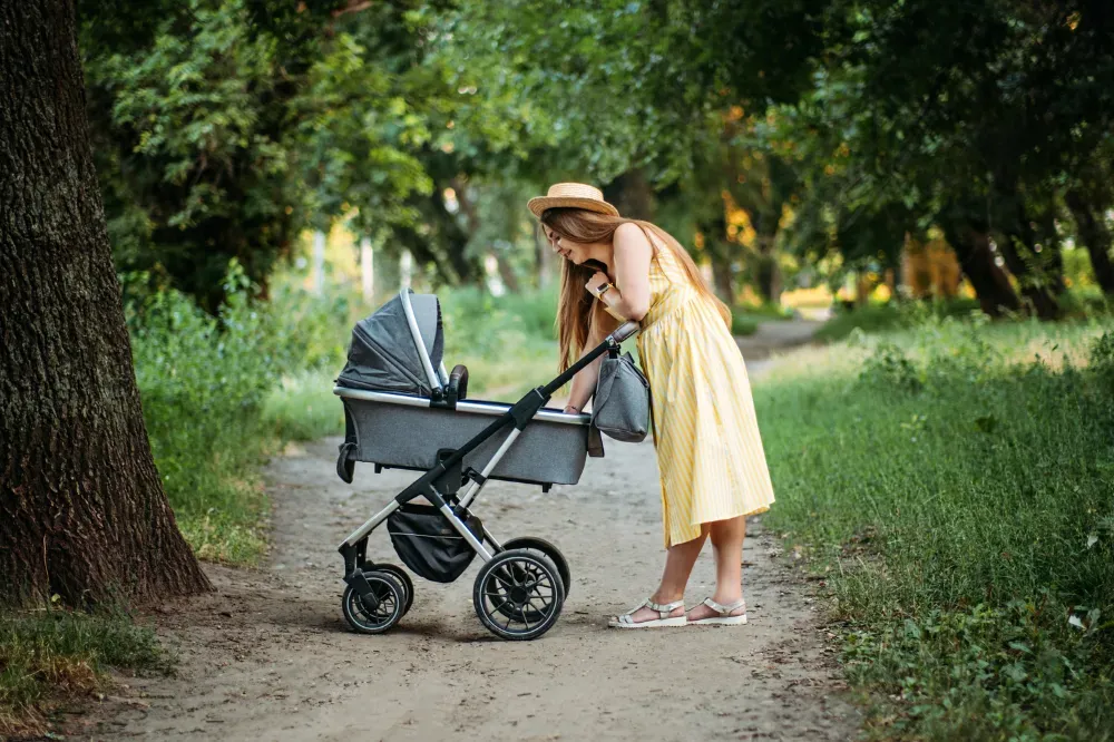 when can baby sit in stroller