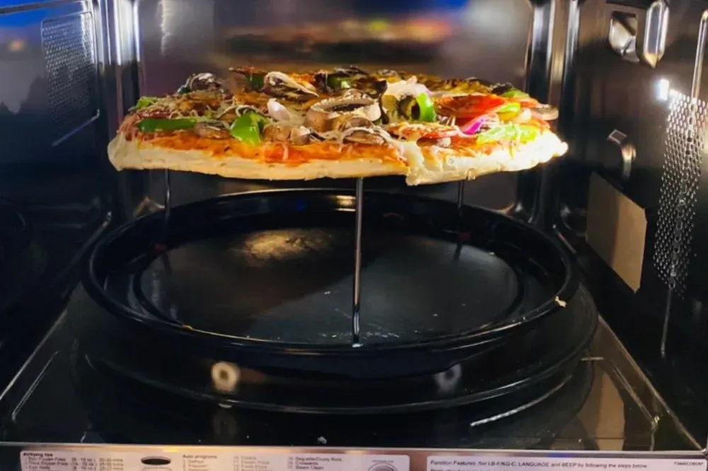 What are the pros and cons of the microwave air fryer combo