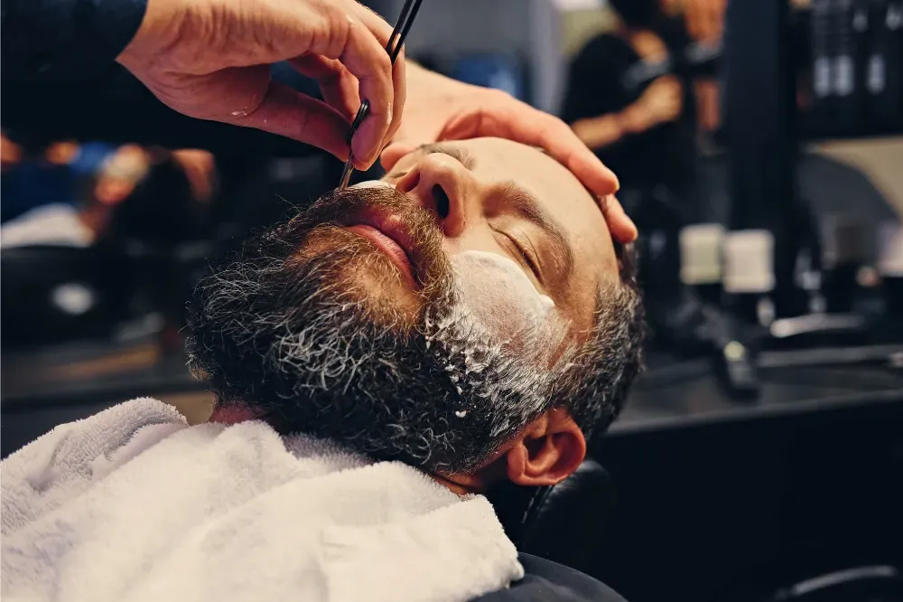 how do you shave an elderly man with an electric razor
