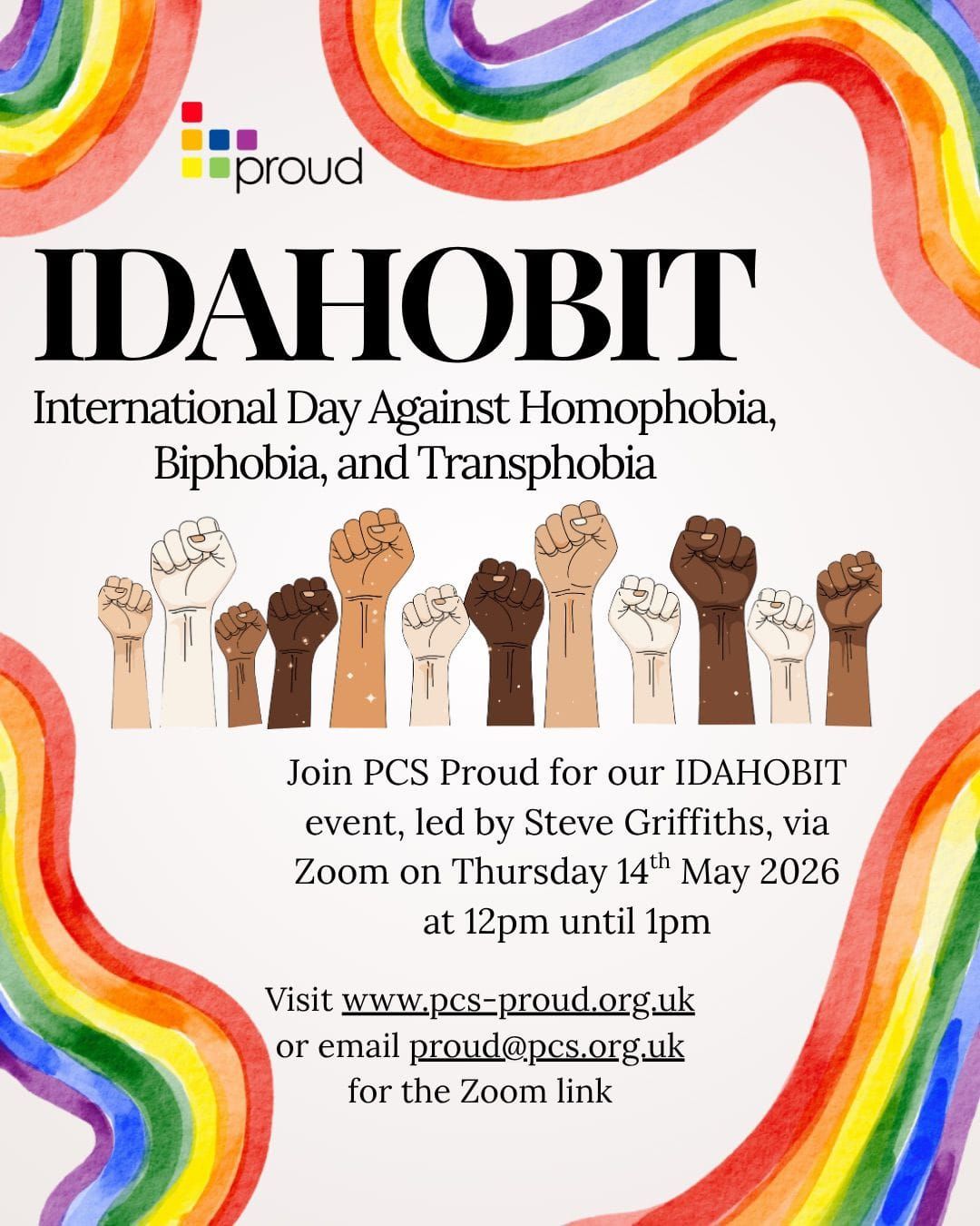 Upcoming Event: International Day Against Homophobia, Biphobia and Transphobia 2026