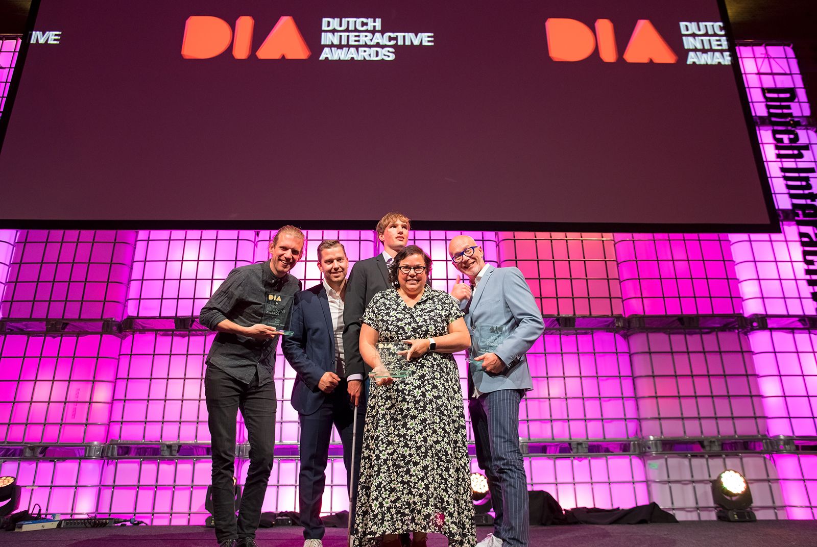Q42 en Koninklijke Visio bij de uitreiking van de Dutch Interactive Awards 2022