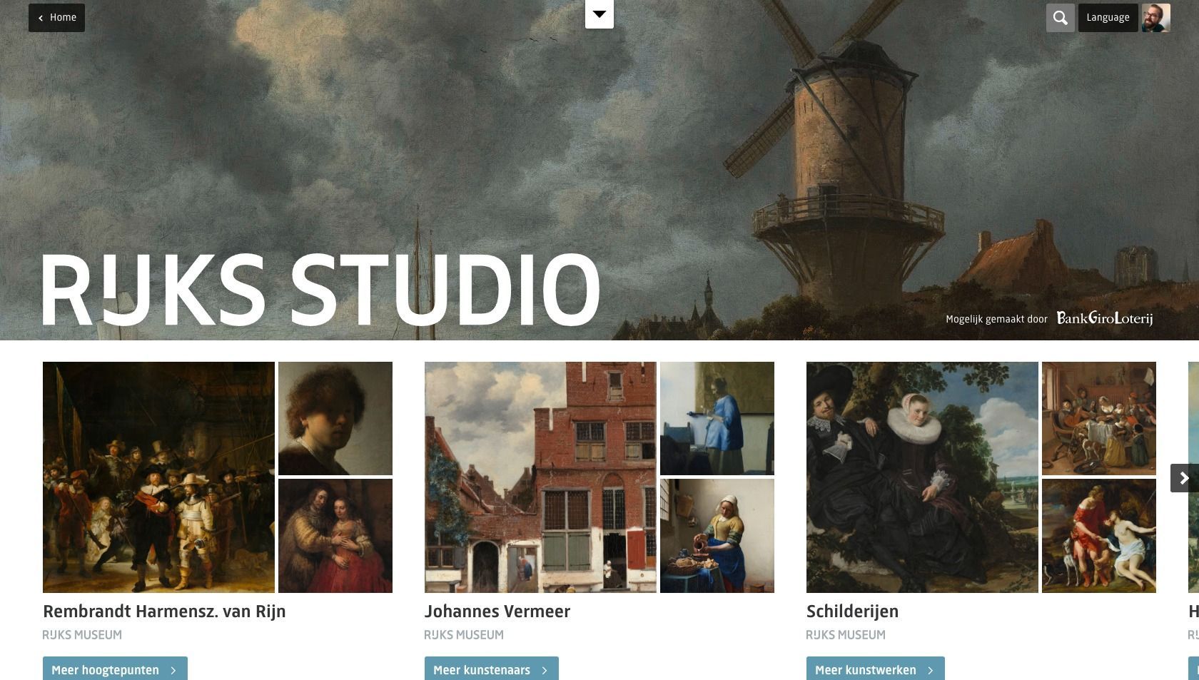 Nieuwe interface en mogelijkheden voor Rijksstudio