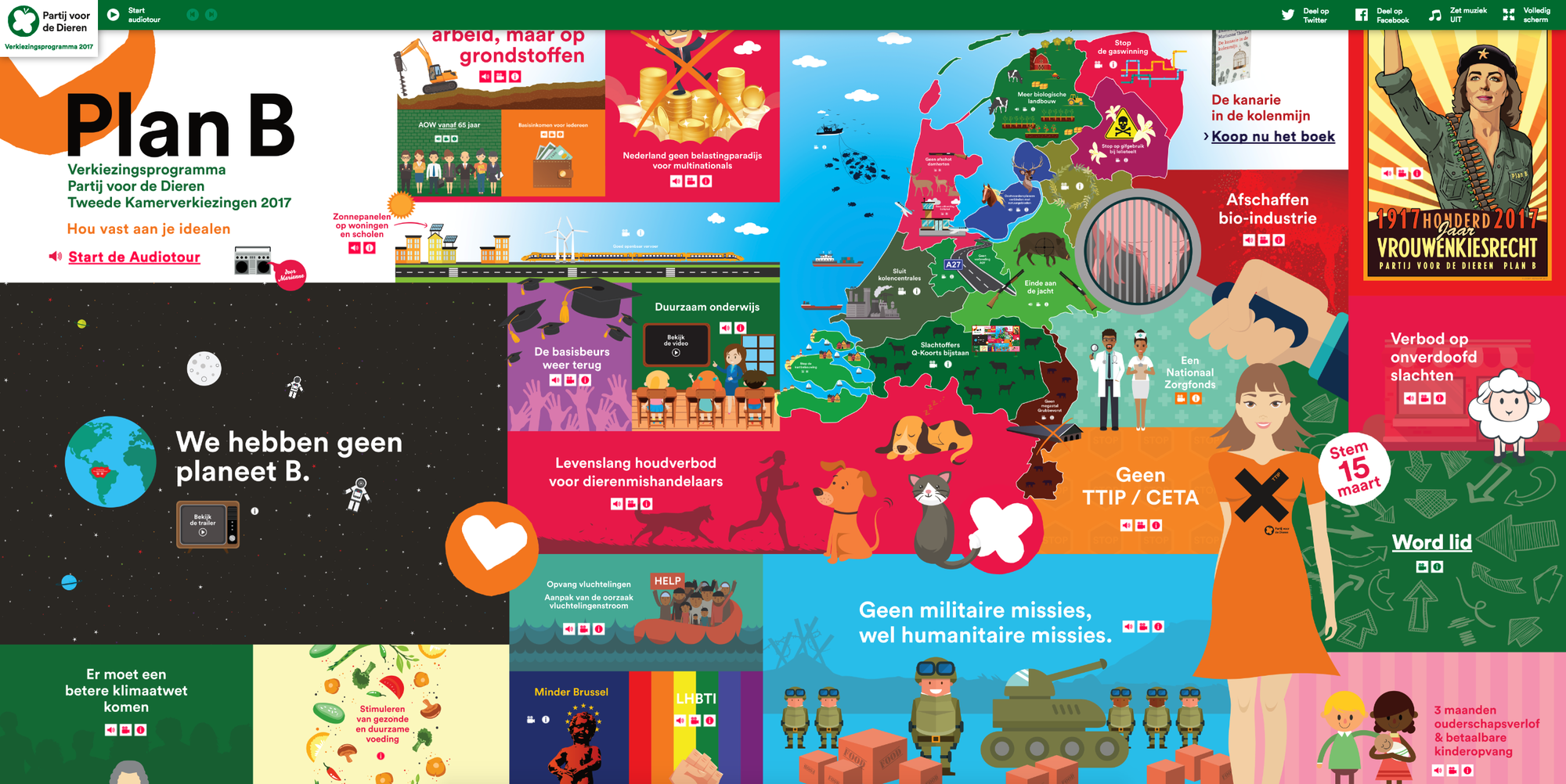 Plan B — het interactieve verkiezingsprogramma van de Partij voor de Dieren