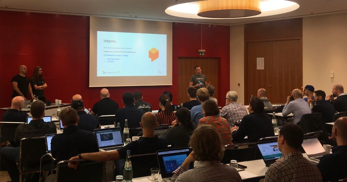 Potje zeeslag spelen via Dialogflow