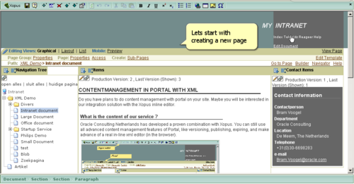 Xopus & Oracle Portal Server