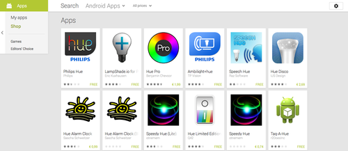 Hue Limited Edition app
