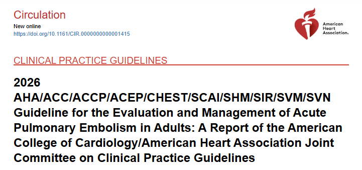 AHA/ACC 2026 Acute PE Guidelines: What You Need to Know