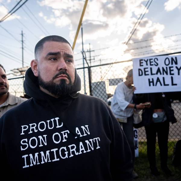 Immigration Advocates Demonstrate And Clash With Officers Outside Delaney Hall Detention Facility In Newark