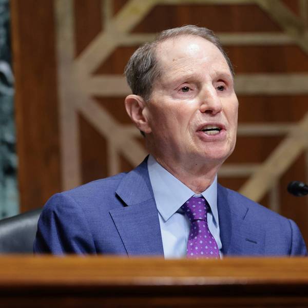 Sen. Ron Wyden is seen in the Senate