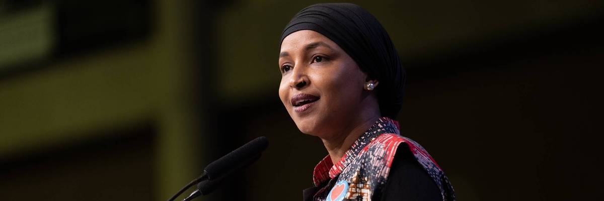 Ilhan Omar, Minnesota Democratic-Farmer-Labor (DFL) state convention, Rochester, Minn., May 30, 2026
