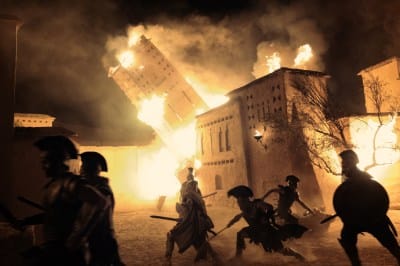 A battle scene from the film ‘The Odyssey’ by director Christopher Nolan.