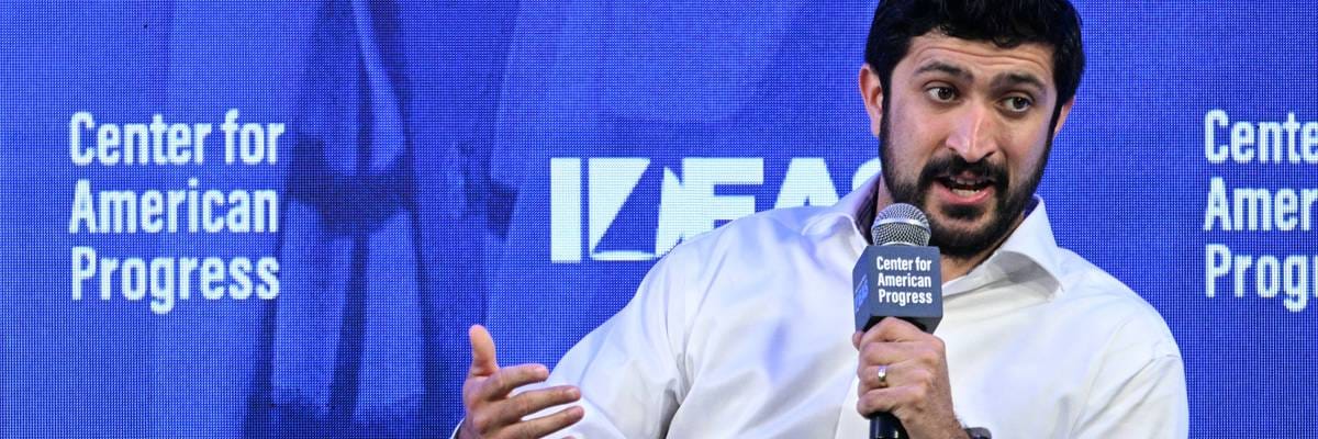 US Rep. Greg Casar (D-Texas), speaks during the the Center for American Progress IDEAS Conference