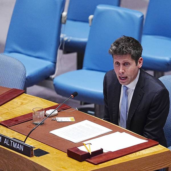 OpenAI CEO Sam Altman attends the UN Security Council meeting on Artificial Intelligence
