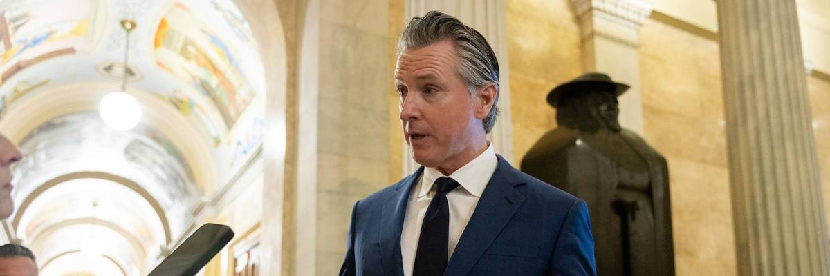California Governor Gavin Newsom in Capitol