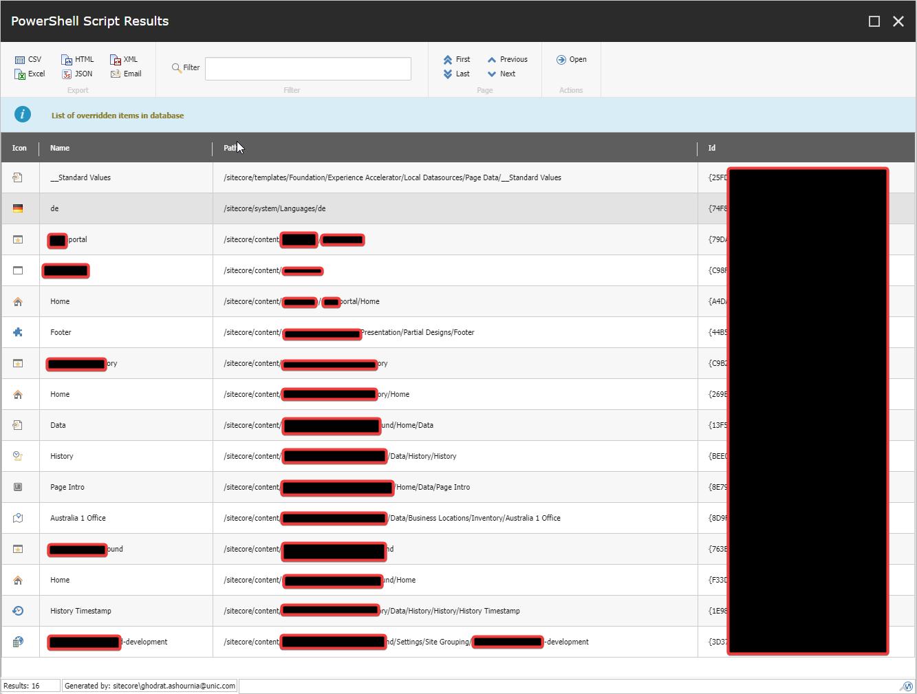 Powershell Full IAR Report