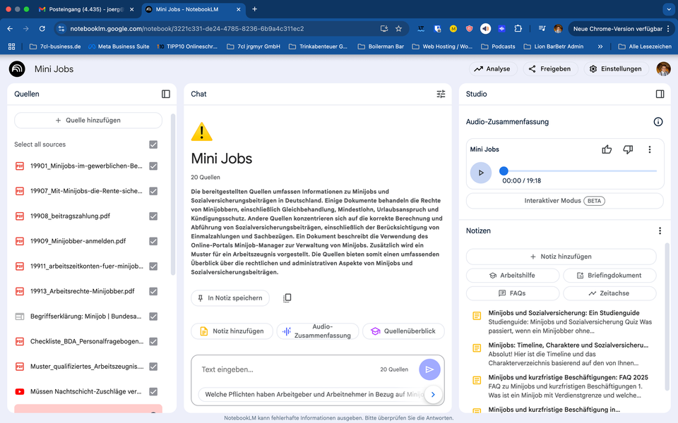 Meine wunderbaren Notizbücher - Berichte von Meyer's AI Front.