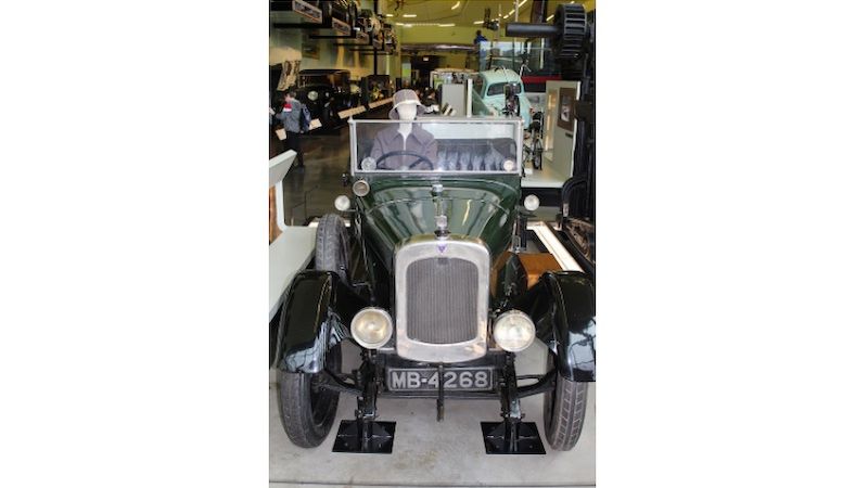 Pullinger’s 1924 Galloway Car on display at Riverside Museum in Glasgow.
