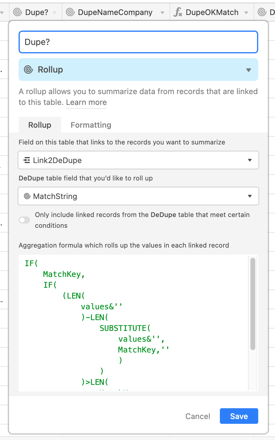 benchmarking 10k with different fields
