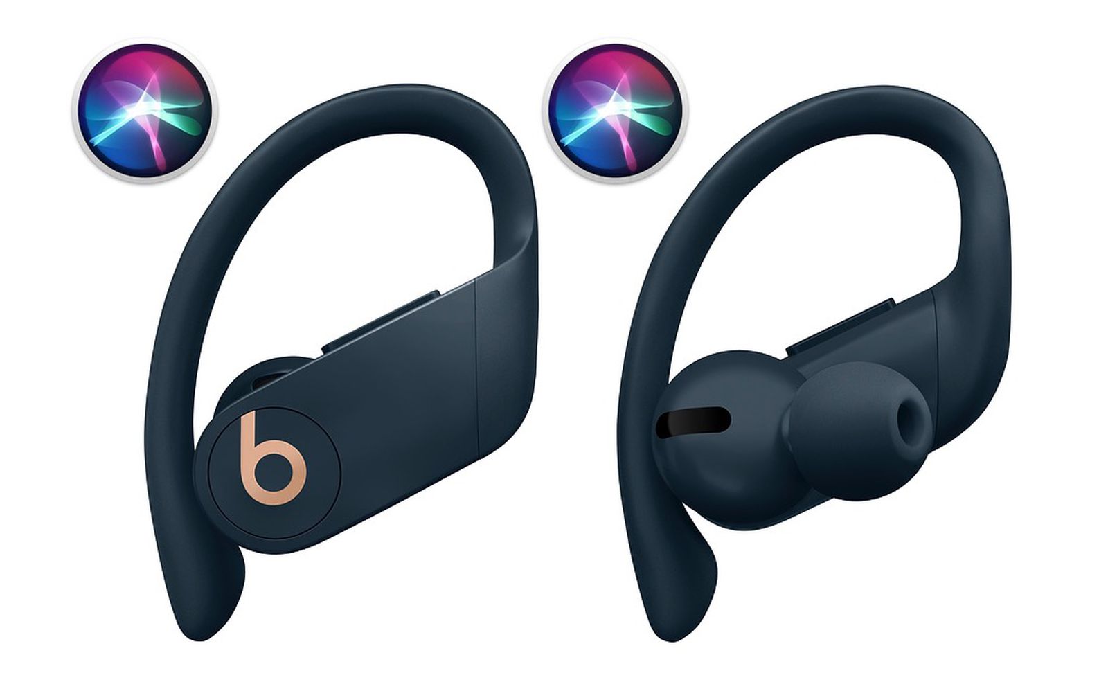 A person using Siri to control their Beats by Dre headphones