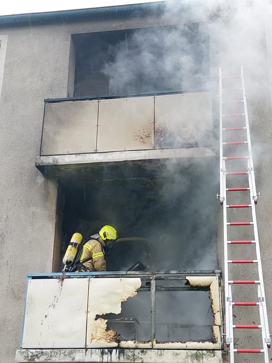 Balkonbrand im Sahlkamp — Katze verletzt