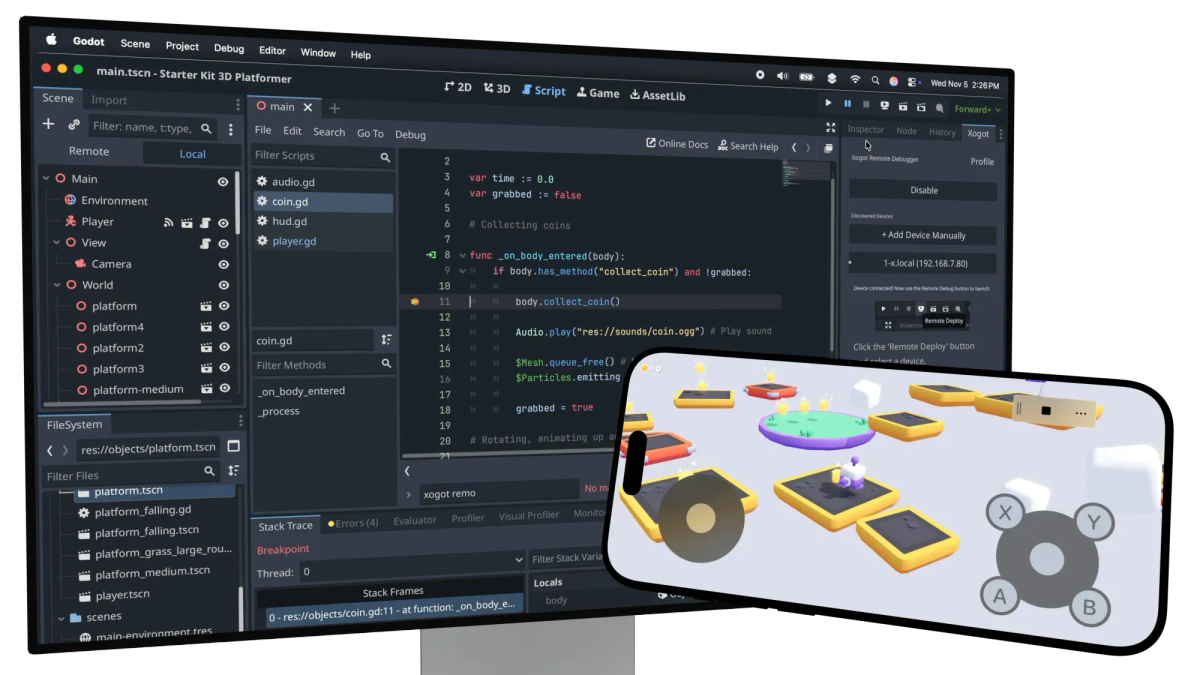 Introducing Xogot Connect — Remote Debugging for Godot on iPhone and iPad
