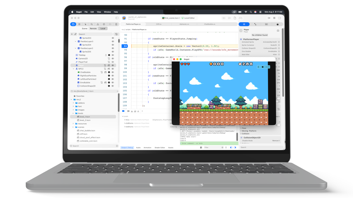 .NET, Swift, Git and AI land in Xogot for Mac