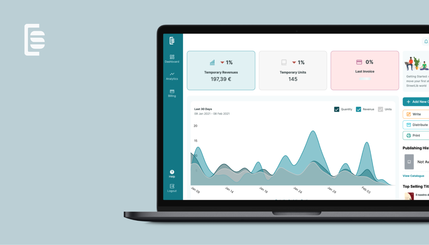 Prima novità del nostro 2021: nuova Dashboard e nuovi Analytics per gli utenti StreetLib