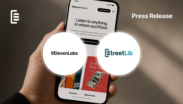 StreetLib sigla una nuova partnership con ElevenLabs per portare ebook e audiolibri su ElevenReader