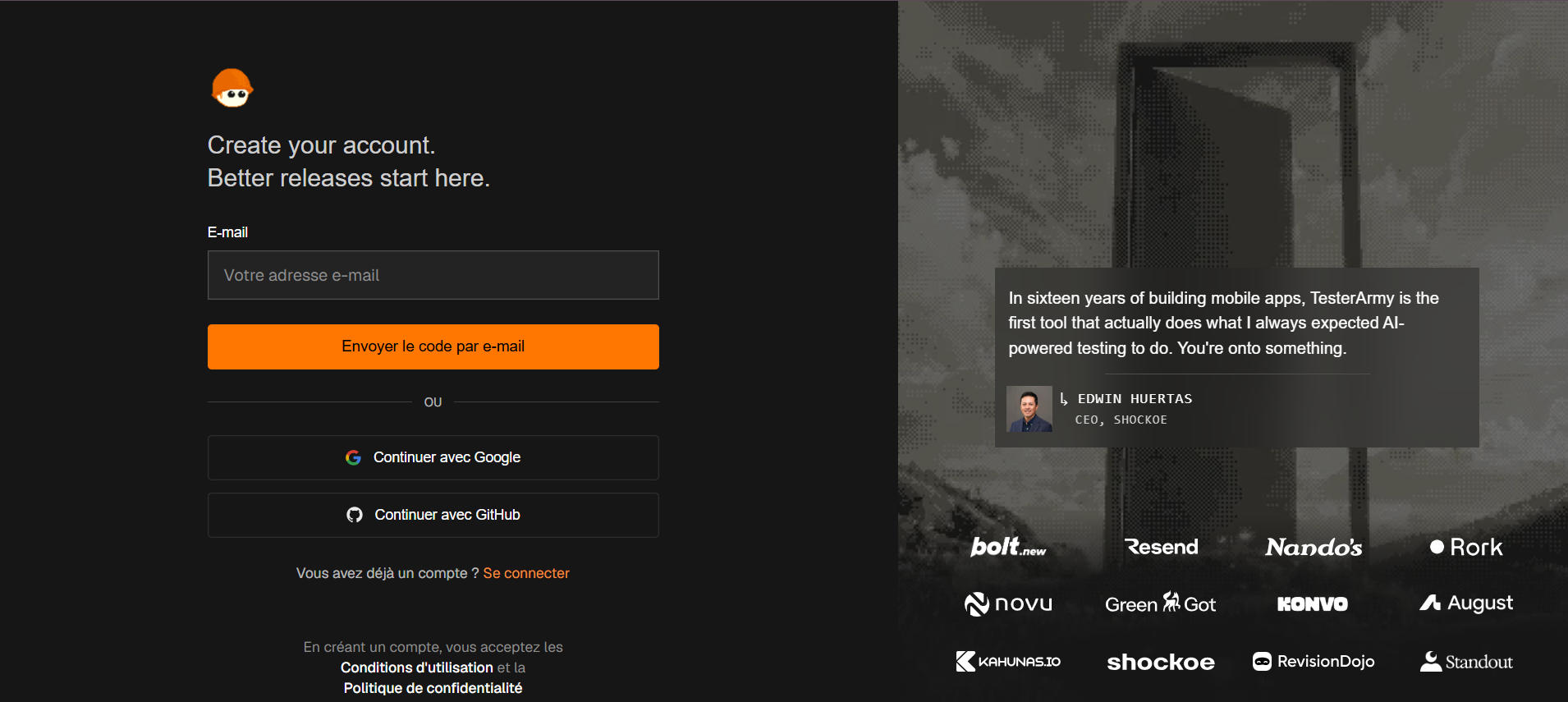 Testrarmy login